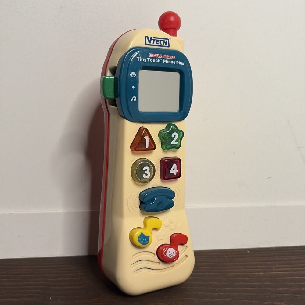 VTech Little Smart Tiny Touch Plus Phone Tested Working Batteries Included